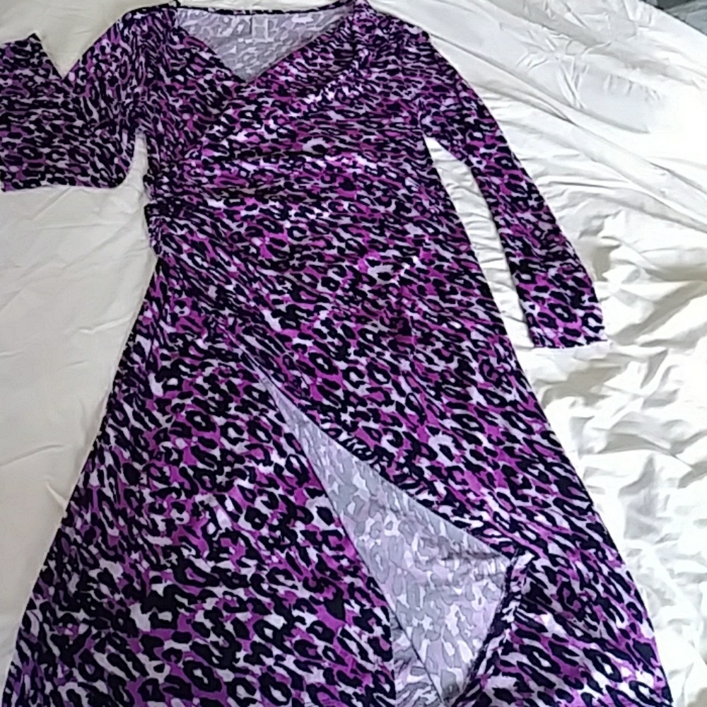 Purple and lavender leopard style dress